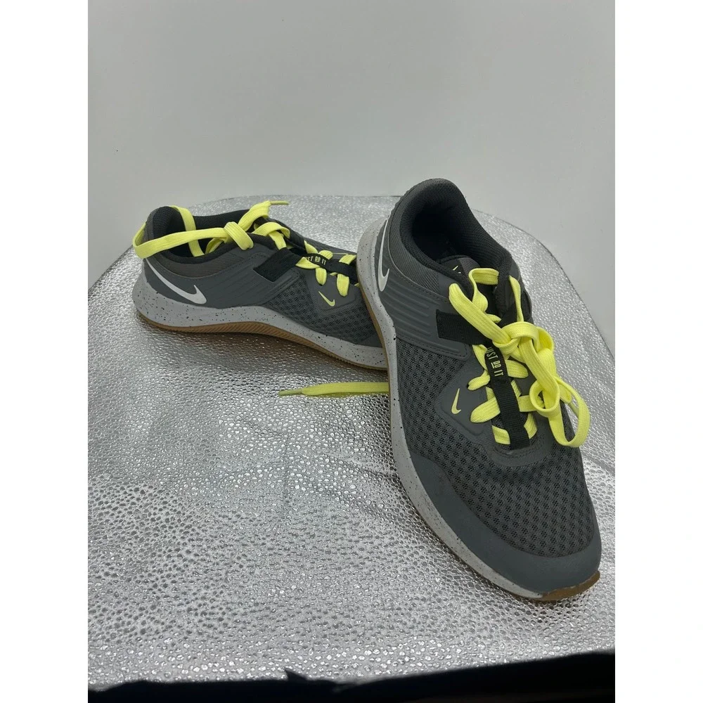 Nike React Metcon Training Gym Shoes Gray Yellow Men's US 8.5 CU3580 007 - Picture 1 of 5
